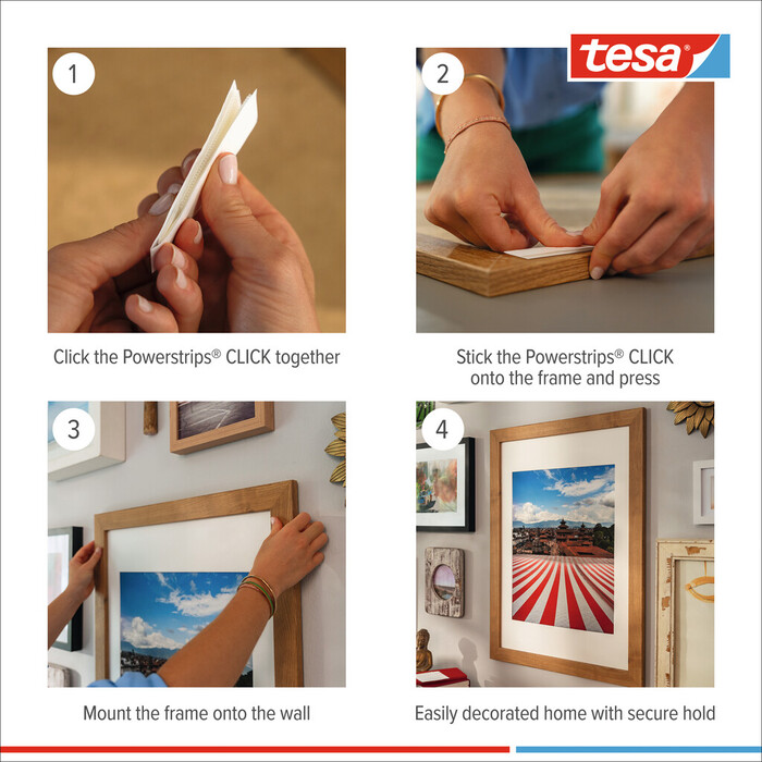 tesa® Powerstrips Click Multi Medium/Large 14 par